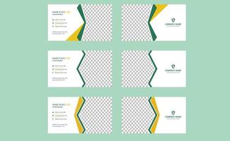 Simple elegant minimal clean modern creative corporate name visiting business card design template vector