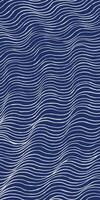 Hand drawn brush lines abstract waves and water background in vertical, Japanese folk and ethnic wood carving, block print texture banner, simple graphic for textile, decoration vector