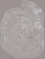 Hand drawn brush lines abstract spiral tree ring circle background, Japanese, ethnic wood carving, block print texture graphic for carpet, textile, decoration vector