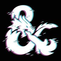dungeon master glitch logo vector