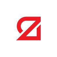 letter z loop simple geometric triangle line logo vector