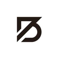 letter rb simple triangle loop lines logo vector