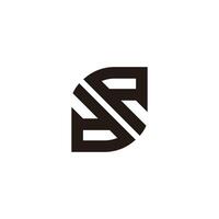 letter dp simple geometric lines sharp clean logo vector