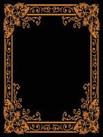 Ornamental Frame with Decorative Flower and Leaf Border vector
