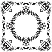 Ornamental Frames Geometric Lineart Decorative Flow Lines vector
