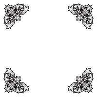 Ornamental Border Geometric Corner Lineart Decorative Sleek Geometry vector