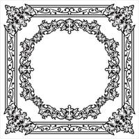 Ornamental Border Geometric Outlines Decorative Fine Swirling Lines vector