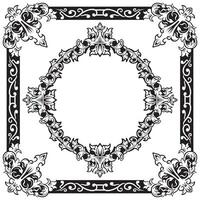 Ornamental Border Geometric Outlines Decorative Timeless Craft vector