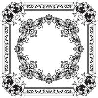 Ornamental Border Geometric Outlines Decorative Light Frame vector