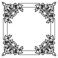 Ornamental Border Geometric Outlines Decorative Clean Angles vector