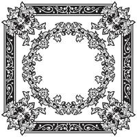Ornamental Frames Geometric Outlines Decorative Fine Leaf Curves vector