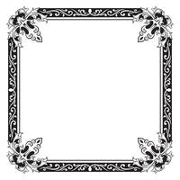 Ornamental Frames Geometric Outlines Decorative Graceful Shape vector