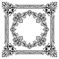 Ornamental Border Geometric Outlines Decorative Timeless Line vector