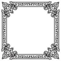 Ornamental Border Geometric Outlines Decorative Elegant Vine Patterns vector