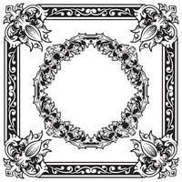 Ornamental Frames Geometric Outlines Decorative Frame Accent vector