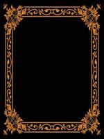 Ornamental Frame with Leafy and Flowing Vine Borders vector