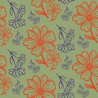 Light Botanical Seamless Pattern for Cute Backgrounds Seamless Pattern vector