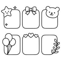 Minimal Cute Funny Shape Frames vector