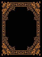 Ornamental Frame with Tropical Flower Border Design vector