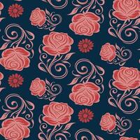 Delicate Rose Seamless Pattern in Romantic Tones Seamless Pattern vector