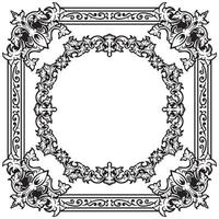 Ornamental Frames Geometric Outlines Decorative Organic Floral Patterns vector