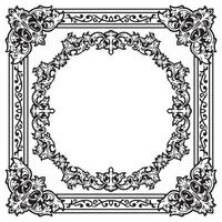 Ornamental Frames Geometric Outlines Decorative Minimalist Wave Lines vector