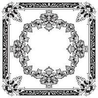 Ornamental Frames Geometric Outlines Decorative Defined Frame vector