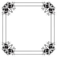 Ornamental Border Geometric Lineart Decorative Balanced Form vector