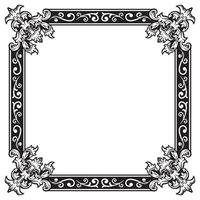 Ornamental Frames Geometric Outlines Decorative Elite Design vector