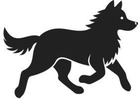 Dynamic Dog Silhouette Design vector