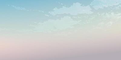 Minimalist coudscape with twilight horizontal background graphic illustration have blank space. vector