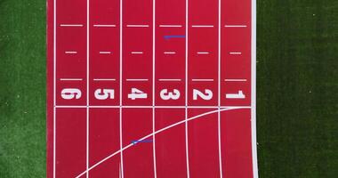 A red track with numbers on it video
