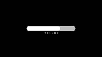 Volume bar user interface on black background video