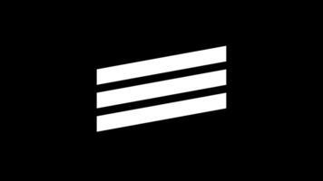 Diagonal menu icon with three white lines video
