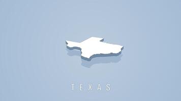 Minimal 3D map of Texas state rotating video