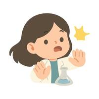 Scientist Expressing Surprise at Lab Result vector