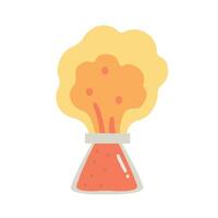 Chemistry Experiment with Flask Explosion vector