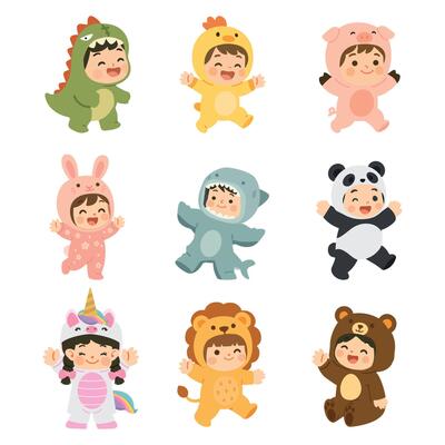 Group of Kids in Animal Costumes
