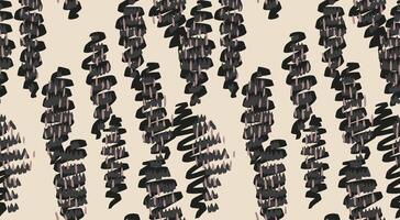 Abstract pattern featuring vertical organic shapes on a beige background. Plain unique hand darwn print. Perfect for textiles, stationery, modern interiors, and creative designs vector