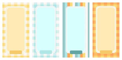 a set of cute notebook page templates with different backgrounds and colors for planning and organizing your tasks vector