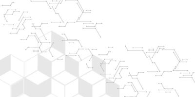 Geometric hexagon abstract with simple polygonal elements. Medical, business, technology or science design. vector