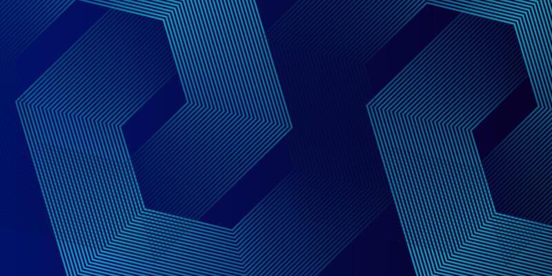 Dark blue background with hexagon geometric lines pattern. Abstract shiny hexagon lines. Futuristic technology concept
