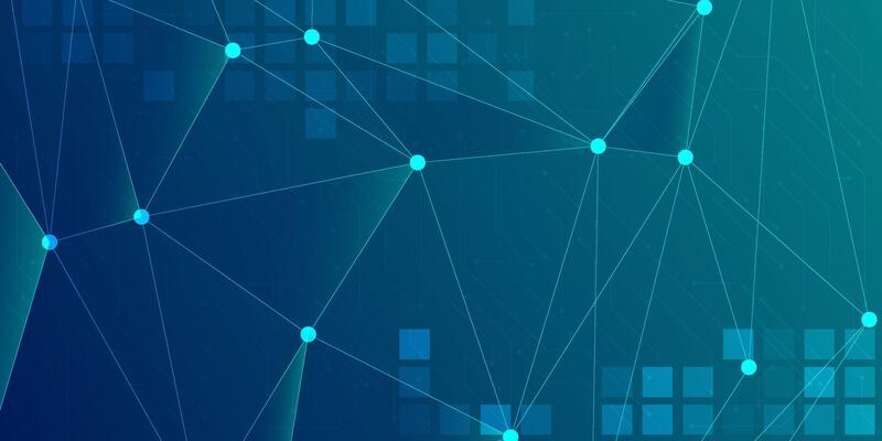 Digital technology banner blue green background concept, cyber technology light effect, abstract tech, innovation future data, internet network, Ai big data, lines dots connection, illustration