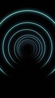 Abstract tunnel with glowing rings video