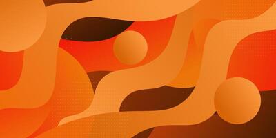 Abstract orange wave gradient background. Liquid shape wave pattern design. eps10 vector