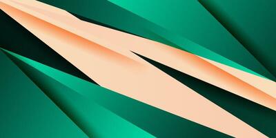Abstract overlapping green and brown paper cut background. Simple arrow square theme pattern with shadow. eps10 vector
