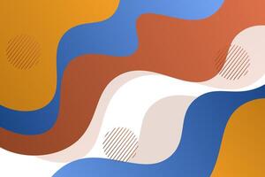 Blue and orange geometric business banner design. Creative banner design with wave shape as template. Simple design on white horizontal banner. vector