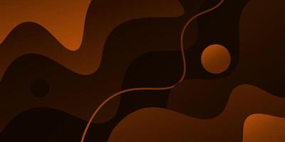 Realistic dark orange wave abstract background. Simple wave pattern, elegant design vector