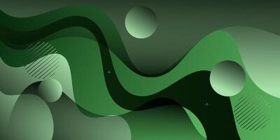Modern abstract colorful green gradient wave liquid geometric background with liquid style gradient color. Eps10 vector