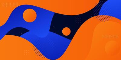 abstract background blue and orange wave shape dynamic shadow background. eps10 vector